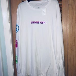{Pacsun} Men’s “Phone Off” Graphic Long Sleeve Tee